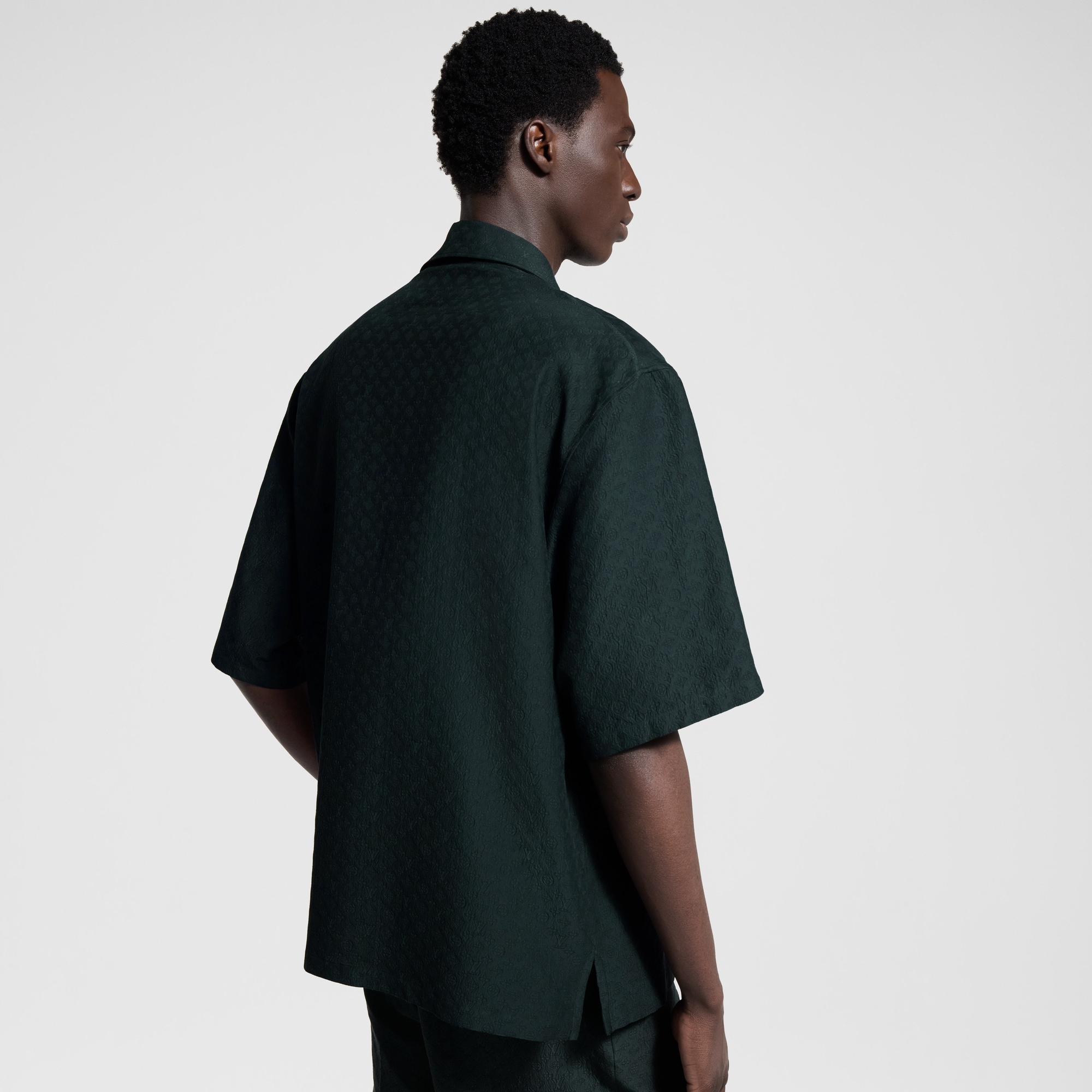 Mini Monogram Silk-Cotton Blend Short-Sleeved Shirt - Men - Ready